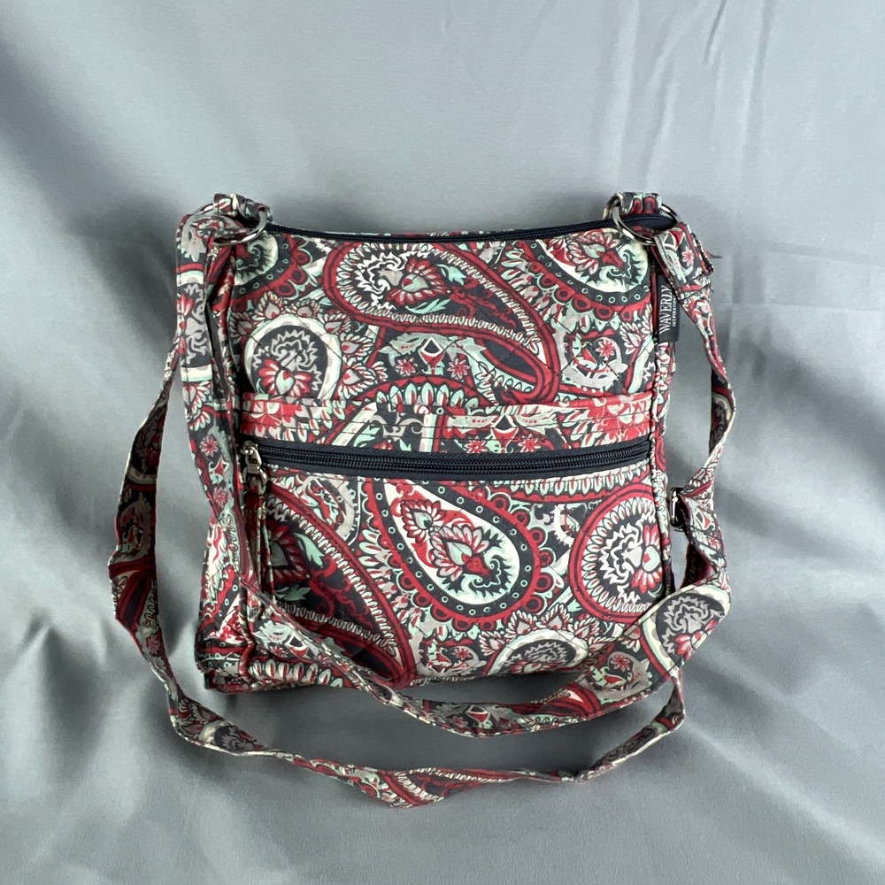 Waverly Inspirations Shoulder Bag Womens Multicolor Paisley Quilted Crossbody